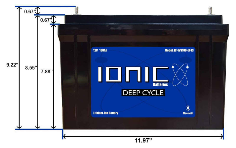 Ionic Lithium 12V 100Ah | LiFePO4 Deep Cycle Battery