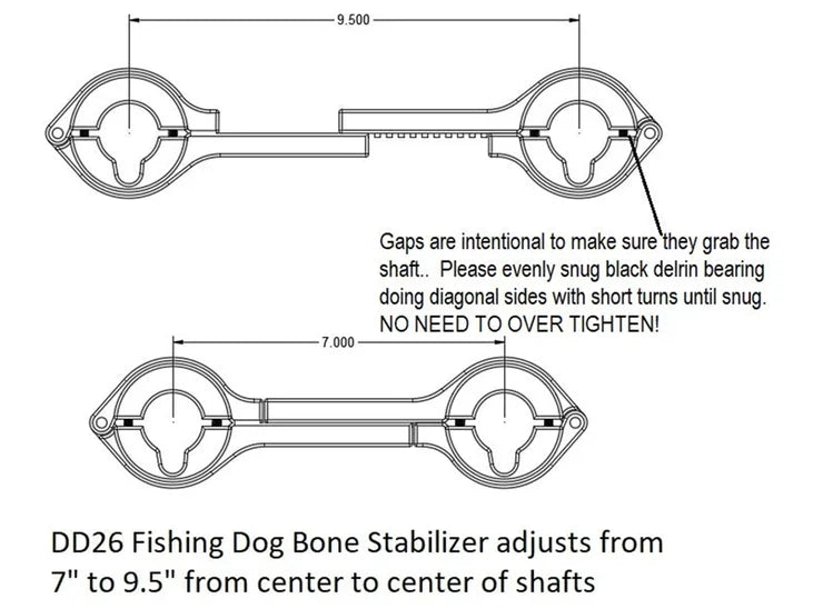 DD26 Fishing Live Foot Dog Bone Trolling Motor Brackets